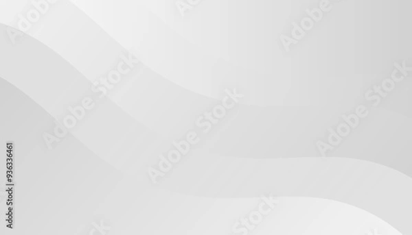 Fototapeta Abstract white and gray wave background. Vector illustration