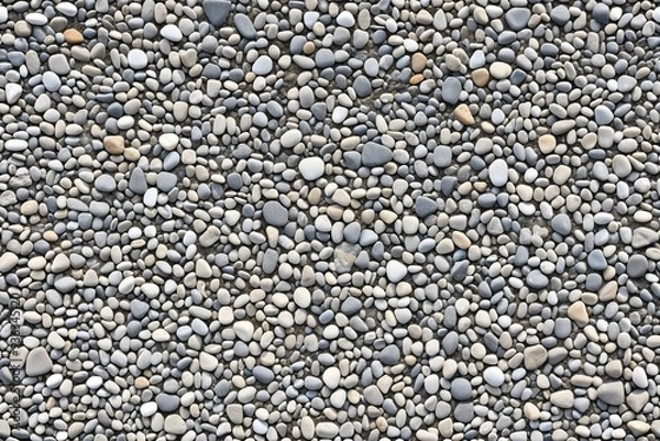 Fototapeta A detailed view of rough textured rocks and gravel, great for backgrounds or textures