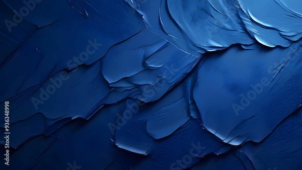 Obraz A dark blue and grey rough paper texture background 