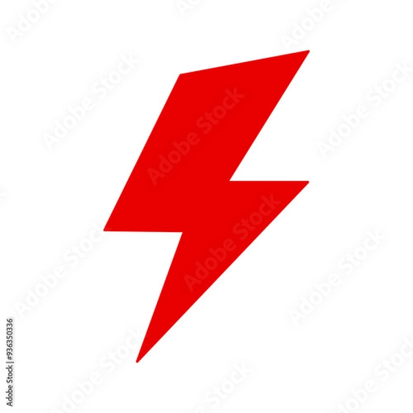 Fototapeta Lightning flash icon symbol sign isolated on white design. Vector illustration