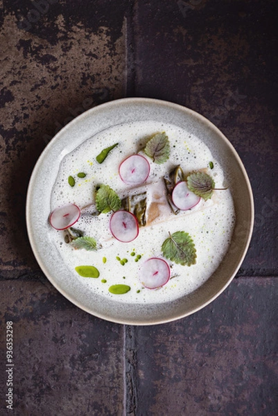 Fototapeta Fishsoup - moderne Fischsuppe