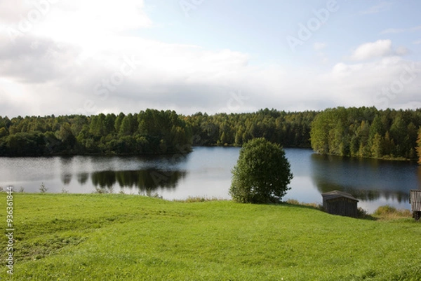 Obraz Russia Arkhangelsk region landscape on a cloudy summer day