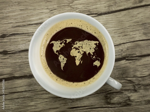 Obraz Die Welt im Kaffee