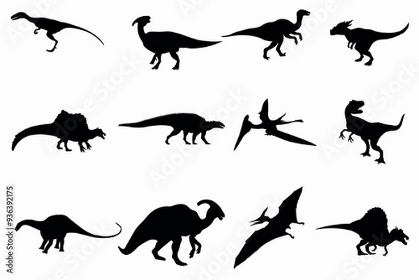 Obraz Vector dinosaur silhouette