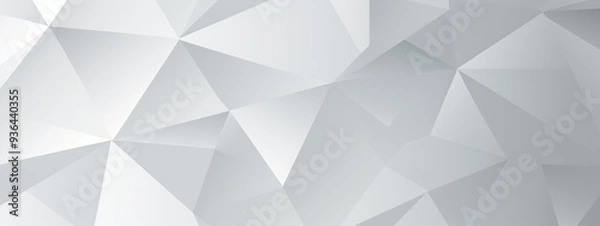 Obraz Minimalist Elegance Abstract White Lines and Triangles in Superflat Style