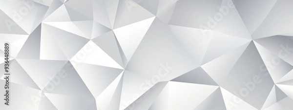 Fototapeta Superflat Harmony Abstract Triangles and Lines on a White Canvas