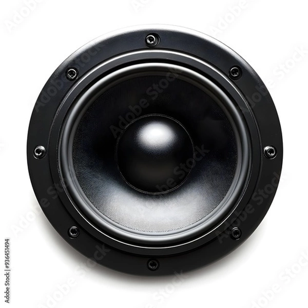 Obraz Black Speaker Isolated on White.