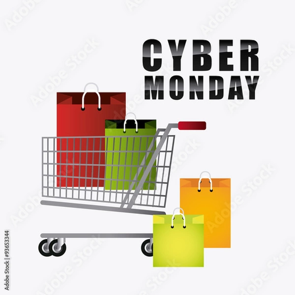 Fototapeta Cyber monday shopping season