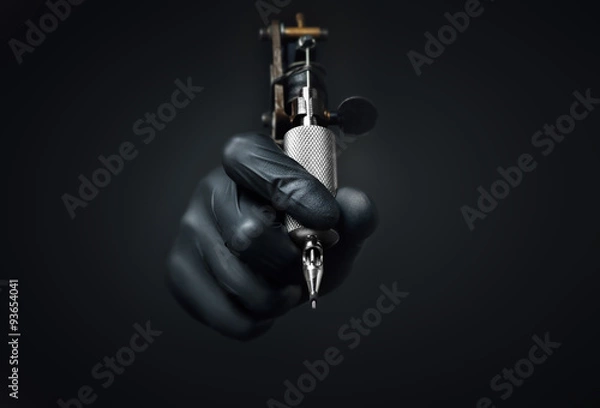 Obraz Maszynka do tatuażu ciemne tło