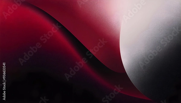 Obraz Abstract red and gray curves blending gracefully in a minimalistic design with a smooth texture and dynamic lines
