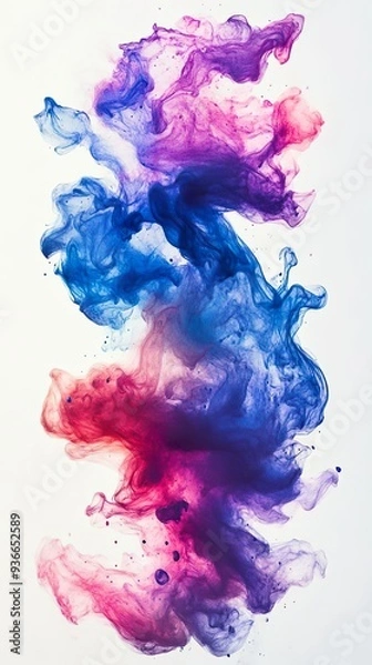 Fototapeta Vivid Abstract Watercolor Splash Art with Smoothly Merged Colors wallpaper