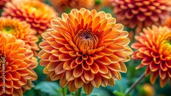 Obraz Orange autumn chrysanthemum flower