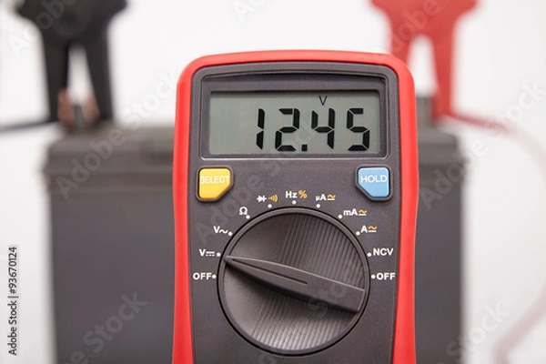 Obraz car battery voltage