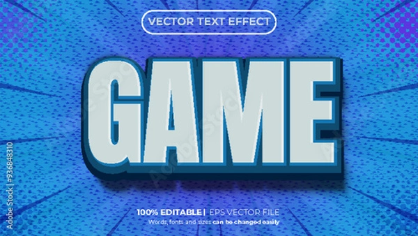 Obraz Game editable text effect with modern and simple style, usable for logo or campaign title