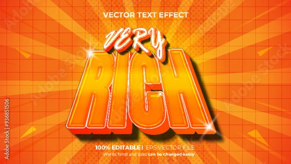 Obraz Editable text effect very rich, gold effect text style concept