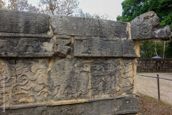 Obraz Chichen Itza archaeological complex in Yucatan Peninsula, Mexico. large pre-Columbian city