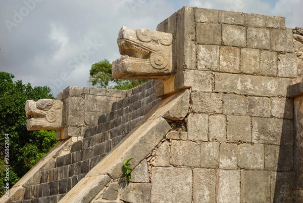 Obraz Chichen Itza archaeological complex in Yucatan Peninsula, Mexico. large pre-Columbian city