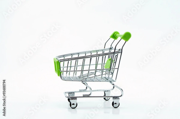 Obraz the empty shopping cart isolated on white background