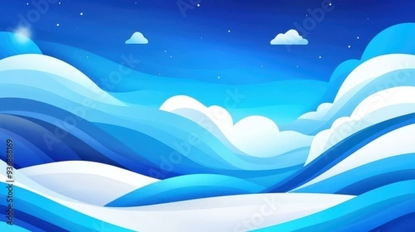 Fototapeta A sleek blue gradient with grain texture, ideal for modern designs and digital art projects. Perfect for a fresh look