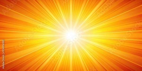 Fototapeta Abstract of sun rays on orange and yellow background representing solar energy and summer heat waves