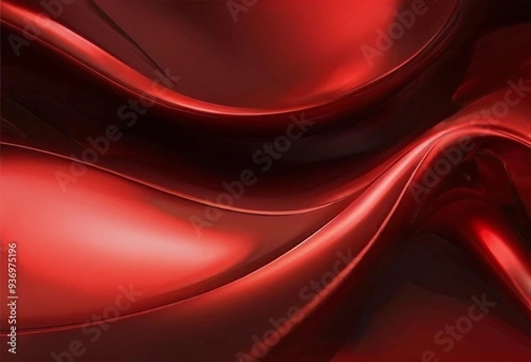 Fototapeta abstract red background with smooth lines