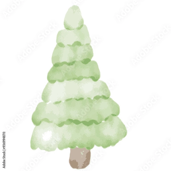 Obraz green christmas tree