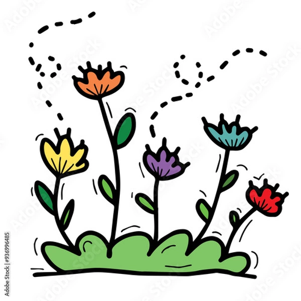 Obraz flowers and butterflies