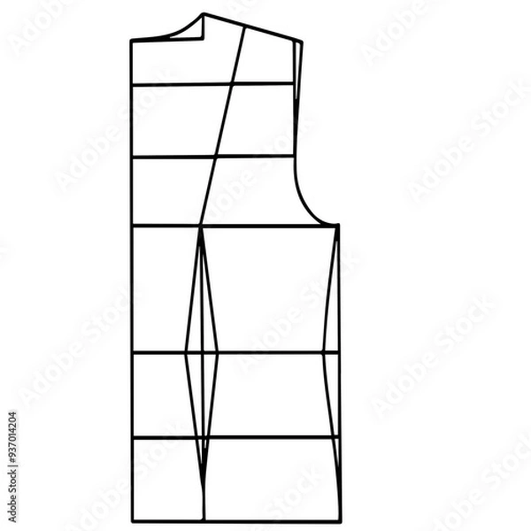 Obraz Back shirt pattern prototype