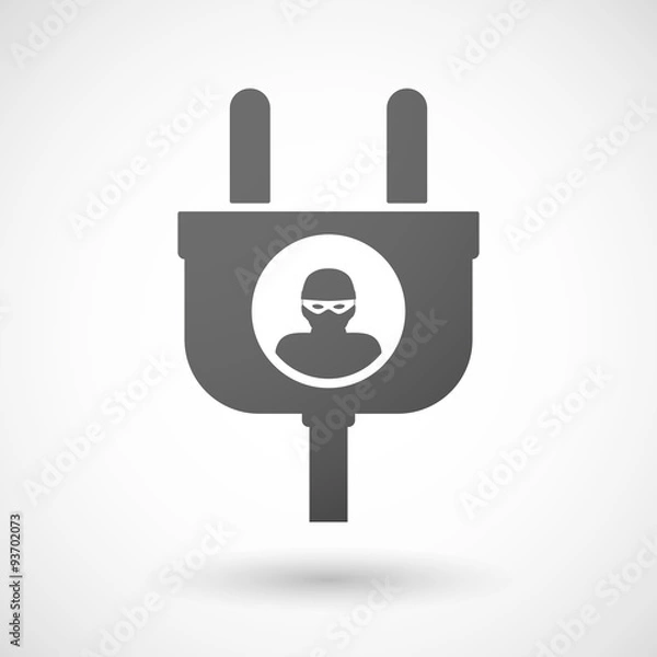 Obraz Isolated plug icon with a thief