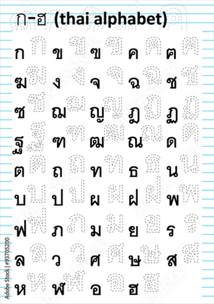 Fototapeta Thai Alphabet