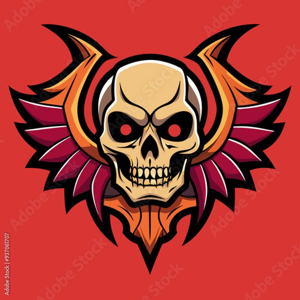 Fototapeta skull wing