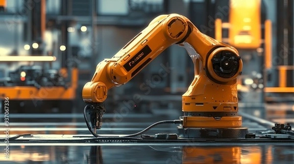 Fototapeta design of this industrial robot reflect advancements in technology and engineering