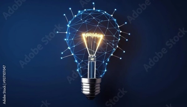 Fototapeta  Illuminated Idea  A Spark of Creativity