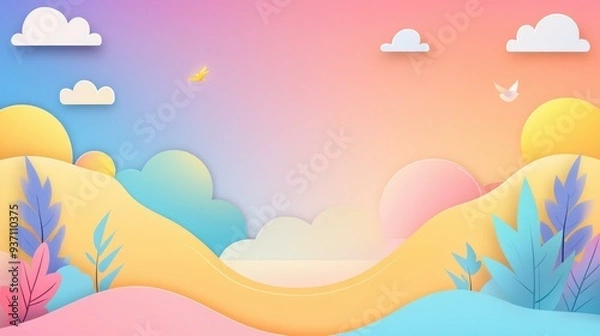 Fototapeta A vibrant vector design featuring a playful gradient and unique texture, ideal for modern art and design projects.