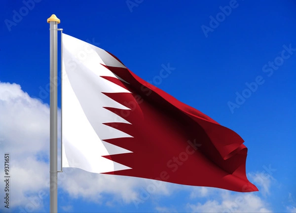 Fototapeta Qatar flag (include clipping path)