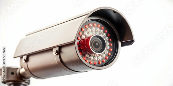 Fototapeta 3D Icon as Malware icon and security camera concept as A malware icon paired with a security camera symbolizing the surveillance and defense against malicious software perfect for isolated vector desi