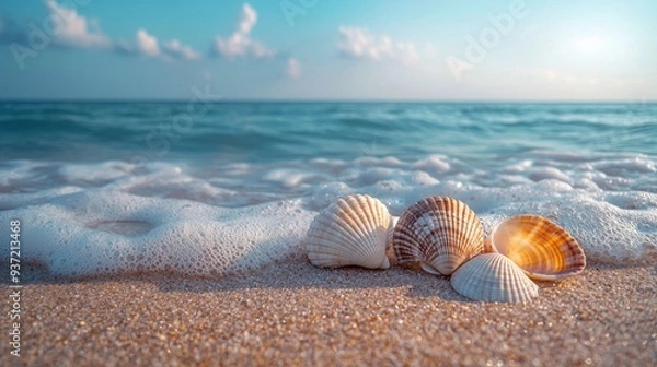 Fototapeta Seashells on Beach.