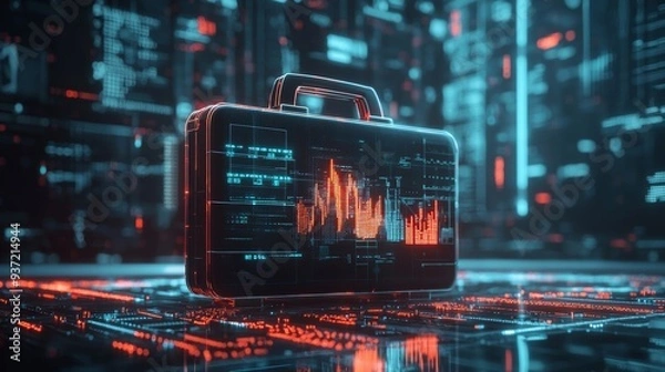 Fototapeta Digital Briefcase.