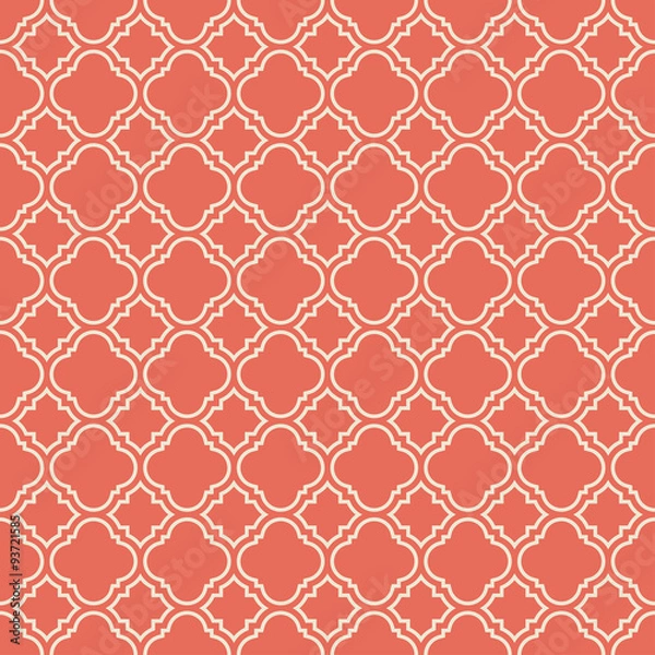 Obraz coral pink quatrefoil pattern