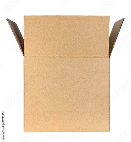 Obraz Cardboard box isolated on white
