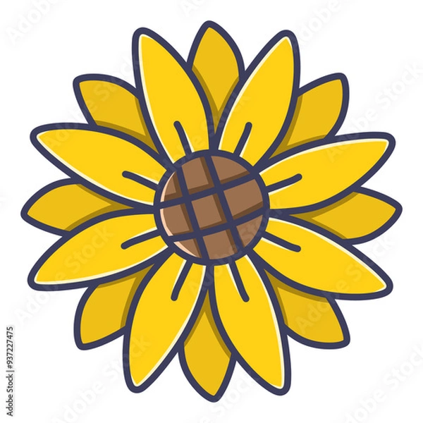 Obraz sunflower on white