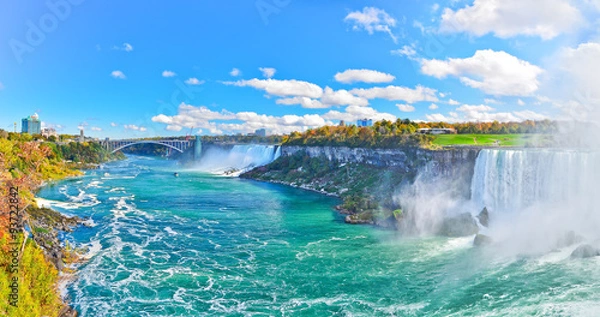 Obraz Panorama wodospadu Niagara jesienią