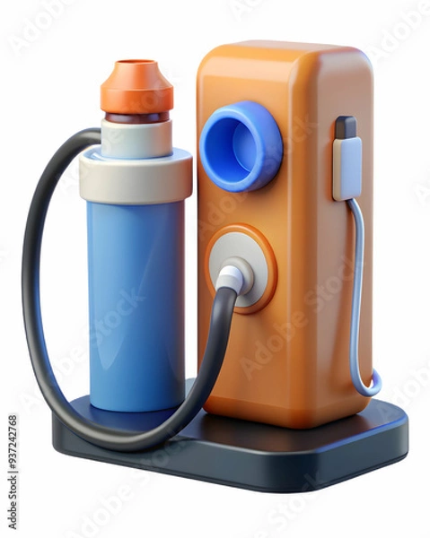 Fototapeta Photo Realistic as Electric car charging station and server concept as An electric car charging station paired with a server symbolizing the synergy of renewable transportation and IT infrastructure p