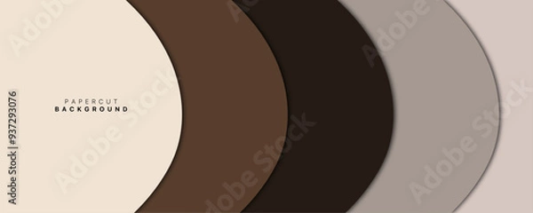 Obraz Papercut cream background. Suitable for graphic design materials.