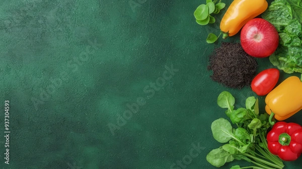 Obraz Organic gardening, composting techniques, 3D illustration