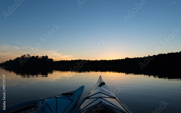 Obraz Two Kayaks at Sunset