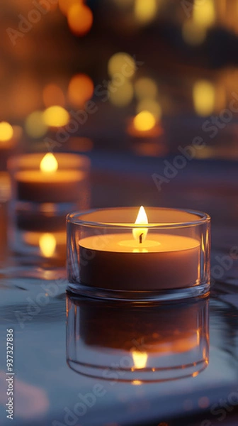 Fototapeta The interplay of light and reflection creates a captivating and serene atmosphere, inviting contemplation and introspection.