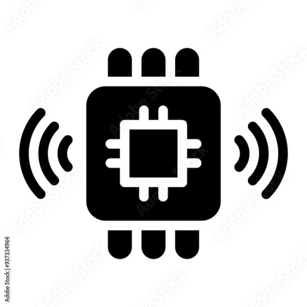 Obraz chip glyph icon