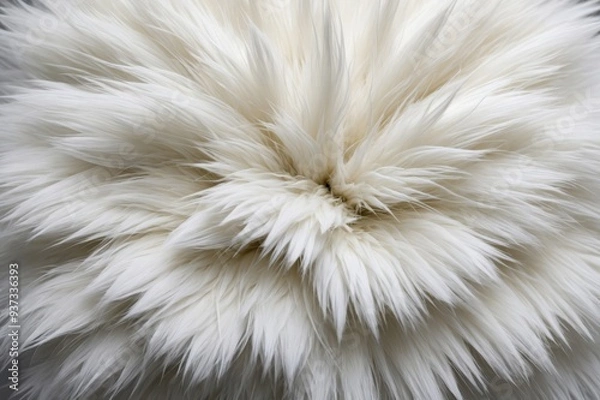 Fototapeta Clean white fur texture using abstract background wallpaper design
