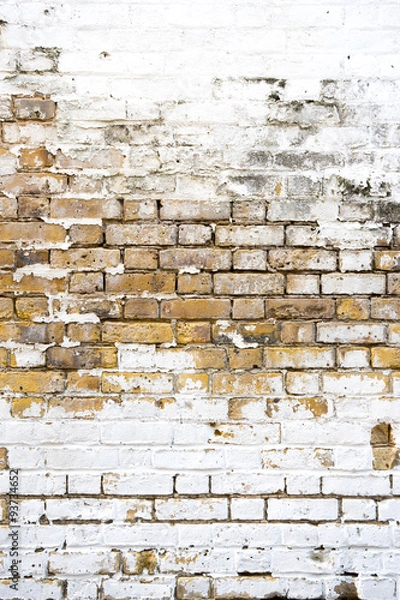 Fototapeta dirty brick wall, grungy red, white & grey texture background